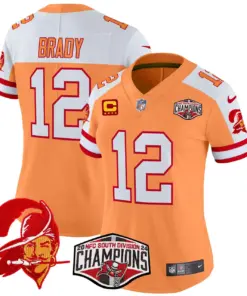 Baker Mayfield Tampa Bay Buccaneers Nike Women's 2024 NFC South Division Champions Patch Vapor Limited Stitched Jersey - Orange - Image 3