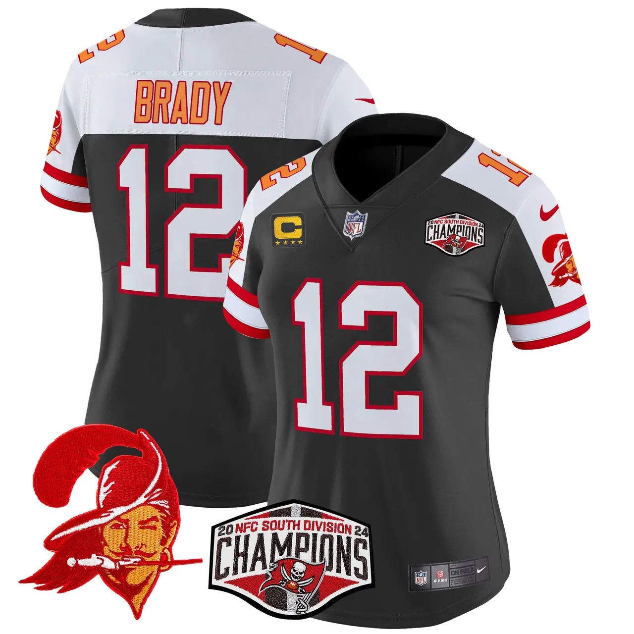 Baker Mayfield Tampa Bay Buccaneers Nike Women's 2024 NFC South Division Champions Patch Vapor Limited Stitched Jersey - Orange - Image 10
