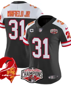 Baker Mayfield Tampa Bay Buccaneers Nike Women's 2024 NFC South Division Champions Patch Vapor Limited Stitched Jersey - Orange - Image 14