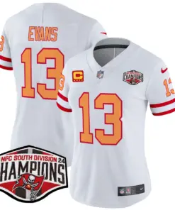 Baker Mayfield Tampa Bay Buccaneers Nike Women's 2024 NFC South Division Champions Patch Vapor Limited Stitched Jersey - Orange - Image 25