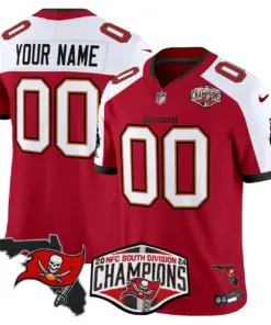 Alternative view of Tampa Bay Buccaneers Nike 2024 NFC South Division Champions Patch Vapor Custom Limited Stitched Jersey - Anthracite