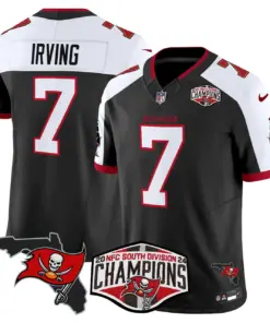 Baker Mayfield Tampa Bay Buccaneers Nike 2024 NFC South Division Champions Patch Vapor Limited Stitched Jersey - Anthracite - Image 7