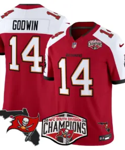 Baker Mayfield Tampa Bay Buccaneers Nike 2024 NFC South Division Champions Patch Vapor Limited Stitched Jersey - Anthracite - Image 11
