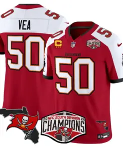 Baker Mayfield Tampa Bay Buccaneers Nike 2024 NFC South Division Champions Patch Vapor Limited Stitched Jersey - Anthracite - Image 12