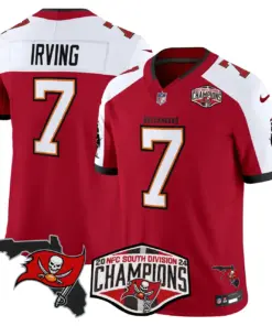 Baker Mayfield Tampa Bay Buccaneers Nike 2024 NFC South Division Champions Patch Vapor Limited Stitched Jersey - Anthracite - Image 14