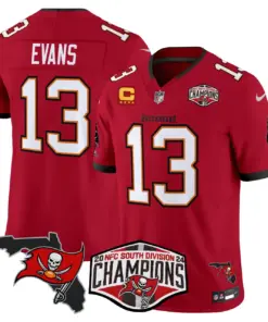Baker Mayfield Tampa Bay Buccaneers Nike 2024 NFC South Division Champions Patch Vapor Limited Stitched Jersey - Anthracite - Image 17