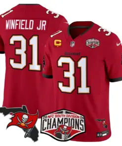 Baker Mayfield Tampa Bay Buccaneers Nike 2024 NFC South Division Champions Patch Vapor Limited Stitched Jersey - Anthracite - Image 20