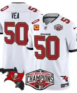 Baker Mayfield Tampa Bay Buccaneers Nike 2024 NFC South Division Champions Patch Vapor Limited Stitched Jersey - Anthracite - Image 26