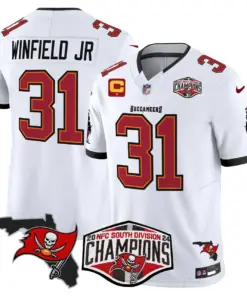 Baker Mayfield Tampa Bay Buccaneers Nike 2024 NFC South Division Champions Patch Vapor Limited Stitched Jersey - Anthracite - Image 27