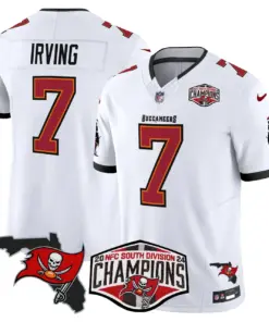 Baker Mayfield Tampa Bay Buccaneers Nike 2024 NFC South Division Champions Patch Vapor Limited Stitched Jersey - Anthracite - Image 28