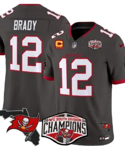 Baker Mayfield Tampa Bay Buccaneers Nike 2024 NFC South Division Champions Patch Vapor Limited Stitched Jersey - Anthracite - Image 30