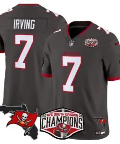 Baker Mayfield Tampa Bay Buccaneers Nike 2024 NFC South Division Champions Patch Vapor Limited Stitched Jersey - Anthracite - Image 35