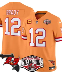 Baker Mayfield Tampa Bay Buccaneers Nike 2024 NFC South Division Champions Patch Vapor Limited Stitched Jersey - Anthracite - Image 37