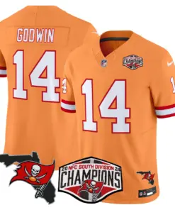Baker Mayfield Tampa Bay Buccaneers Nike 2024 NFC South Division Champions Patch Vapor Limited Stitched Jersey - Anthracite - Image 39