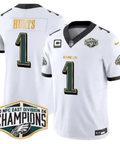 Saquon Barkley Philadelphia Eagles Nike 2024 Gold Trim NFC East Division Champions Vapor Limited Stitched Jersey - Kelly Green - Image 11