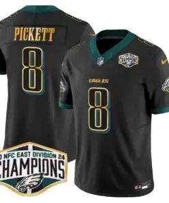 Saquon Barkley Philadelphia Eagles Nike 2024 Gold Trim NFC East Division Champions Vapor Limited Stitched Jersey - Kelly Green - Image 18