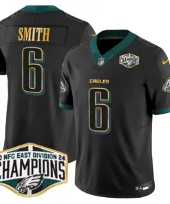 Saquon Barkley Philadelphia Eagles Nike 2024 Gold Trim NFC East Division Champions Vapor Limited Stitched Jersey - Kelly Green - Image 21