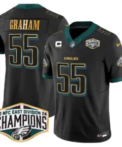 Saquon Barkley Philadelphia Eagles Nike 2024 Gold Trim NFC East Division Champions Vapor Limited Stitched Jersey - Kelly Green - Image 23