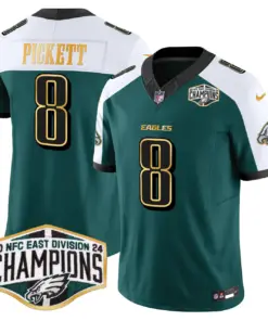 Saquon Barkley Philadelphia Eagles Nike 2024 Gold Trim NFC East Division Champions Vapor Limited Stitched Jersey - Kelly Green - Image 26