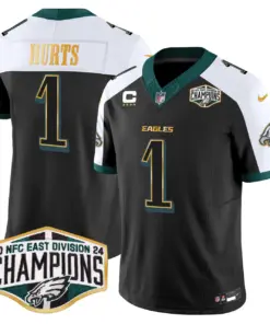 Saquon Barkley Philadelphia Eagles Nike 2024 Gold Trim NFC East Division Champions Vapor Limited Stitched Jersey - Kelly Green - Image 35