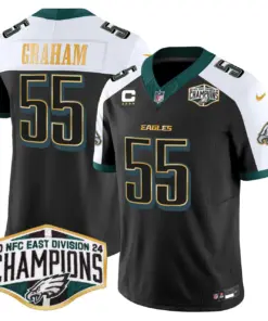 Saquon Barkley Philadelphia Eagles Nike 2024 Gold Trim NFC East Division Champions Vapor Limited Stitched Jersey - Kelly Green - Image 39