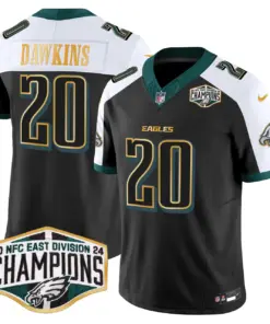 Saquon Barkley Philadelphia Eagles Nike 2024 Gold Trim NFC East Division Champions Vapor Limited Stitched Jersey - Kelly Green - Image 40