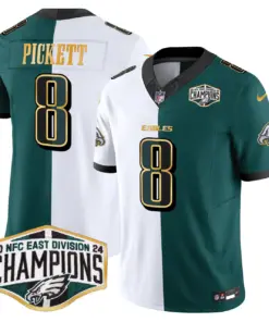 Saquon Barkley Philadelphia Eagles Nike 2024 Gold Trim NFC East Division Champions Vapor Limited Stitched Jersey - Kelly Green - Image 42