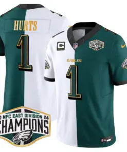 Saquon Barkley Philadelphia Eagles Nike 2024 Gold Trim NFC East Division Champions Vapor Limited Stitched Jersey - Kelly Green - Image 43