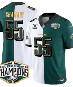 Saquon Barkley Philadelphia Eagles Nike 2024 Gold Trim NFC East Division Champions Vapor Limited Stitched Jersey - Kelly Green - Image 47