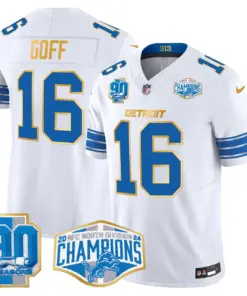Aidan Hutchinson Detroit Lions Nike Gold Trim 2024 NFC North Division Champions Patch Vapor Limited Stitched Jersey - Royal Blue - Image 26