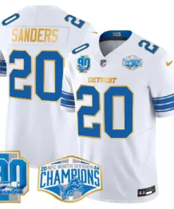 Aidan Hutchinson Detroit Lions Nike Gold Trim 2024 NFC North Division Champions Patch Vapor Limited Stitched Jersey - Royal Blue - Image 30