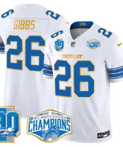 Aidan Hutchinson Detroit Lions Nike Gold Trim 2024 NFC North Division Champions Patch Vapor Limited Stitched Jersey - Royal Blue - Image 32