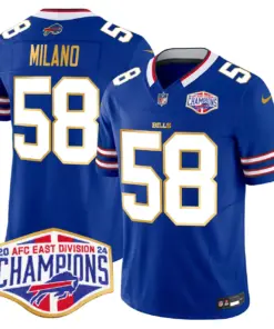 Allen Buffalo Bills Nike 2024 Gold Trim AFC East Division Champions Vapor Limited Stitched Jersey - Royal Blue - Image 4