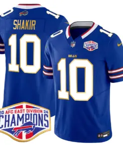 Allen Buffalo Bills Nike 2024 Gold Trim AFC East Division Champions Vapor Limited Stitched Jersey - Royal Blue - Image 7