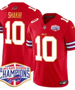 Allen Buffalo Bills Nike 2024 Gold Trim AFC East Division Champions Vapor Limited Stitched Jersey - Royal Blue - Image 15