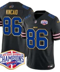 Allen Buffalo Bills Nike 2024 Gold Trim AFC East Division Champions Vapor Limited Stitched Jersey - Royal Blue - Image 29