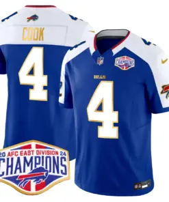 Allen Buffalo Bills Nike 2024 Gold Trim AFC East Division Champions Vapor Limited Stitched Jersey - Royal Blue - Image 34