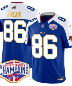 Allen Buffalo Bills Nike 2024 Gold Trim AFC East Division Champions Vapor Limited Stitched Jersey - Royal Blue - Image 37