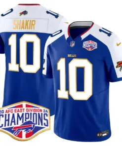 Allen Buffalo Bills Nike 2024 Gold Trim AFC East Division Champions Vapor Limited Stitched Jersey - Royal Blue - Image 39