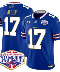 Allen Buffalo Bills Nike 2024 Gold Trim AFC East Division Champions Vapor Limited Stitched Jersey - Royal Blue