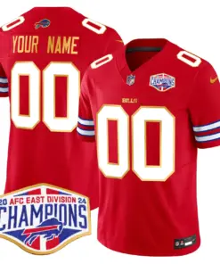 Alternative view of Buffalo Bills Nike 2024 Gold Trim AFC East Division Champions Vapor Custom Limited Stitched Jersey - Royal Blue