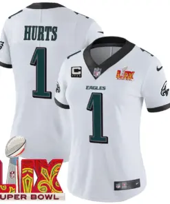 Philadelphia Eagles Nike Women's Super Bowl LIX Patch Vapor Limited Stitched Jersey - Midnight Green - Image 12
