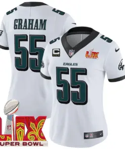 Philadelphia Eagles Nike Women's Super Bowl LIX Patch Vapor Limited Stitched Jersey - Midnight Green - Image 16