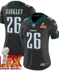 Philadelphia Eagles Nike Women's Super Bowl LIX Patch Vapor Limited Stitched Jersey - Midnight Green - Image 19