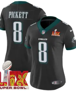 Philadelphia Eagles Nike Women's Super Bowl LIX Patch Vapor Limited Stitched Jersey - Midnight Green - Image 20