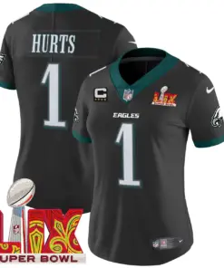 Philadelphia Eagles Nike Women's Super Bowl LIX Patch Vapor Limited Stitched Jersey - Midnight Green - Image 21