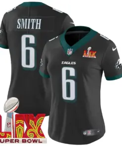 Philadelphia Eagles Nike Women's Super Bowl LIX Patch Vapor Limited Stitched Jersey - Midnight Green - Image 23