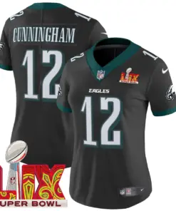 Philadelphia Eagles Nike Women's Super Bowl LIX Patch Vapor Limited Stitched Jersey - Midnight Green - Image 24