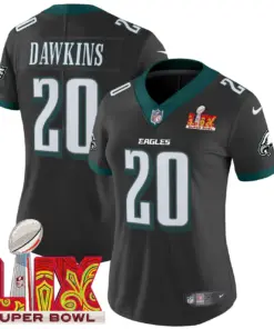 Philadelphia Eagles Nike Women's Super Bowl LIX Patch Vapor Limited Stitched Jersey - Midnight Green - Image 26