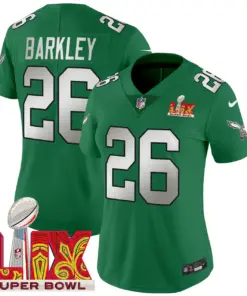 Philadelphia Eagles Nike Women's Super Bowl LIX Patch Vapor Limited Stitched Jersey - Midnight Green - Image 37